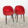 Paire de Chaises Cocktail Vintage Velours Rouge | L'Atelier Imparfait Paire de Chaises Cocktail Vintage Velours Rouge | L'Atelier Imparfait