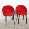 Paire de Chaises Cocktail Vintage Velours Rouge | L'Atelier Imparfait Paire de Chaises Cocktail Vintage Velours Rouge | L'Atelier Imparfait
