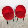 Paire de Chaises Cocktail Vintage Velours Rouge | L'Atelier Imparfait Paire de Chaises Cocktail Vintage Velours Rouge | L'Atelier Imparfait