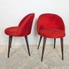 Paire de Chaises Cocktail Vintage Velours Rouge | L'Atelier Imparfait Paire de Chaises Cocktail Vintage Velours Rouge | L'Atelier Imparfait