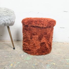 Pouf Coffre Moumoute Vintage