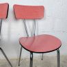 Paire de chaises formica rouge vintage années 60 | L'Atelier Imparfait