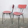 Paire de chaises formica rouge vintage années 60 | L'Atelier Imparfait