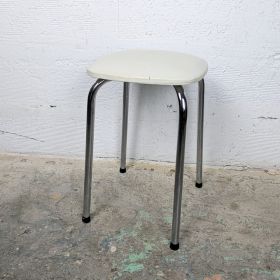 Tabouret chrome et skaï