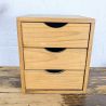 Caisson de bureau 3 tiroirs en bois vintage | L'Atelier Imparfait