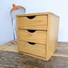 Caisson de bureau 3 tiroirs en bois vintage | L'Atelier Imparfait