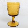 Verre à pied ambré motif raisins vintage 70'S | L'Atelier Imparfait