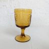 Verre à pied ambré motif raisins vintage 70'S | L'Atelier Imparfait
