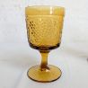 Verre à pied ambré motif raisins vintage 70'S | L'Atelier Imparfait