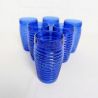 6 verres bleus annelés Cisper | l'Atelier Imparfait 6 verres bleus annelés Cisper | l'Atelier Imparfait