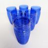 6 verres bleus annelés Cisper | l'Atelier Imparfait 6 verres bleus annelés Cisper | l'Atelier Imparfait