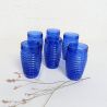 6 verres bleus annelés Cisper | l'Atelier Imparfait 6 verres bleus annelés Cisper | l'Atelier Imparfait