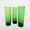 3 verres long drink verre bullé vert vintage | l'Atelier Imparfait 3 verres long drink verre bullé vert vintage | l'Atelier Imparfait