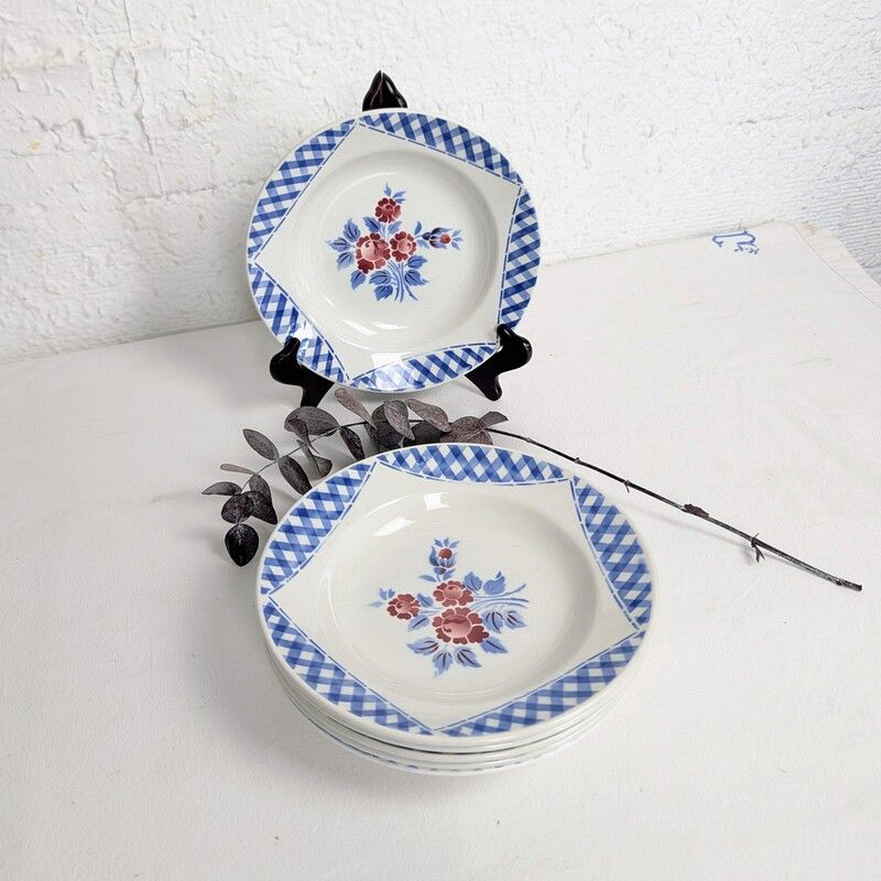Lot de 6 assiettes creuses Lunéville modèle Henri | l'Atelier Imparfait