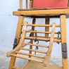 Chaise haute transformable vintage bois et skaï | L'Atelier Imparfait Chaise haute transformable vintage bois et skaï | L'Atelier Imparfait