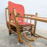 Chaise haute transformable vintage bois et skaï | L'Atelier Imparfait Chaise haute transformable vintage bois et skaï | L'Atelier Imparfait