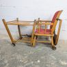 Chaise haute transformable vintage bois et skaï | L'Atelier Imparfait Chaise haute transformable vintage bois et skaï | L'Atelier Imparfait