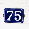 Plaque de rue émaillée numéro 75 vintage | L'Atelier Imparfait