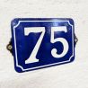 Plaque de rue émaillée numéro 75 vintage | L'Atelier Imparfait
