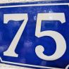 Plaque de rue émaillée numéro 75 vintage | L'Atelier Imparfait