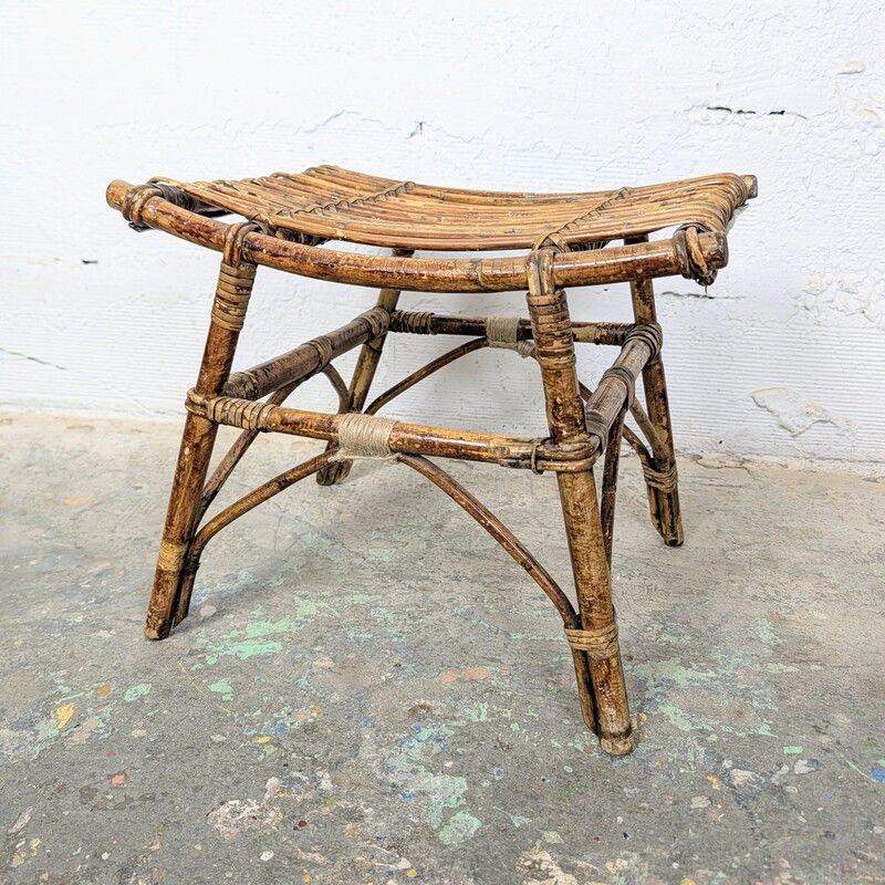 Tabouret rotin vintage | l'Atelier Imparfait