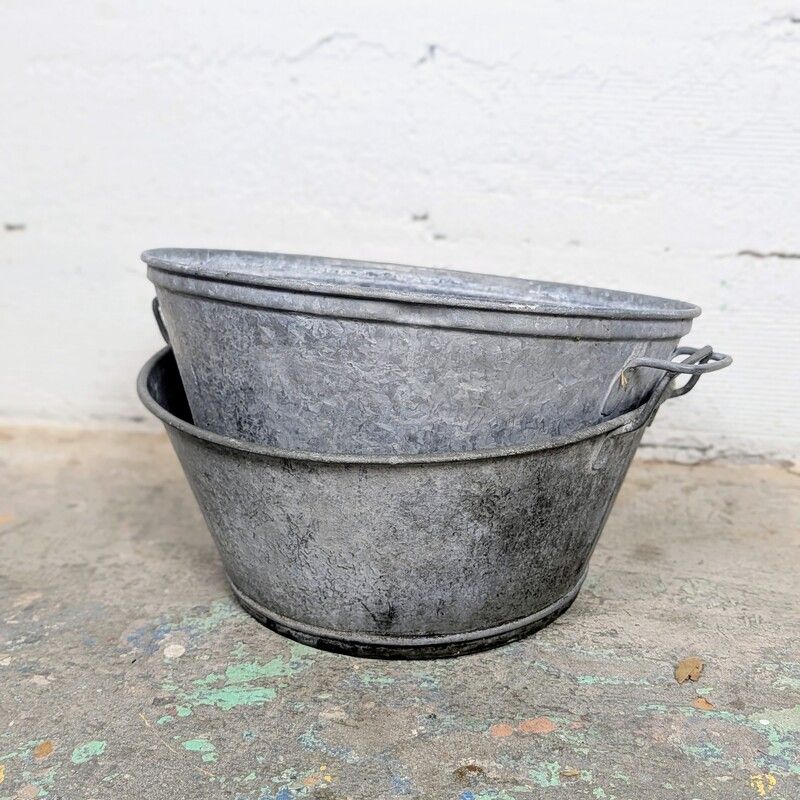 Bassine Zinc Ancienne Vintage | L'Atelier Imparfait