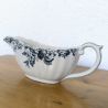 Saucière ancienne en faïence à décor floral | L'Atelier Imparfait