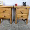 Paire de chevets en pin massif vintage | L'Atelier Imparfait Paire de chevets en pin massif vintage | L'Atelier Imparfait