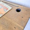 Pupitre d'école double et son banc en bois | L'Atelier Imparfait Pupitre d'école double et son banc en bois | L'Atelier Imparfait