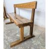 Pupitre d'école double et son banc en bois | L'Atelier Imparfait Pupitre d'école double et son banc en bois | L'Atelier Imparfait