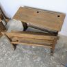 Pupitre d'école double et son banc en bois | L'Atelier Imparfait Pupitre d'école double et son banc en bois | L'Atelier Imparfait