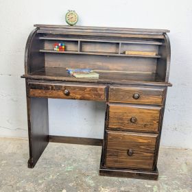 Bureau à cylindre en bois...
