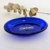 Cendrier Cinzano verre bleu cobalt vintage - L'Atelier Imparfait