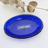 Cendrier Cinzano verre bleu cobalt vintage - L'Atelier Imparfait