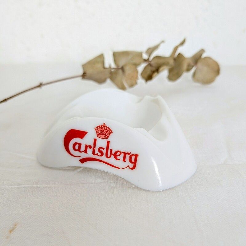 Cendrier publicitaire Carlsberg opaline vintage - L'Atelier Imparfait