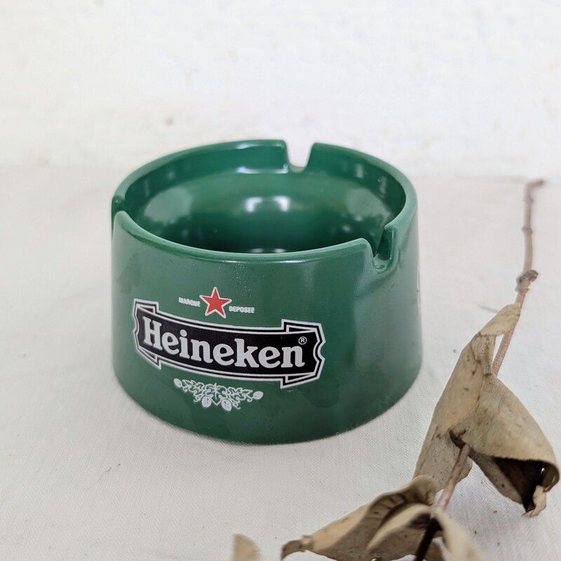 Cendrier publicitaire Heineken vintage vert | L'Atelier Imparfait