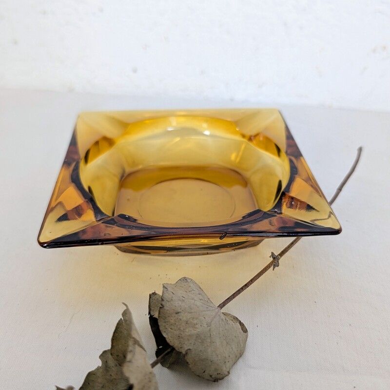 Cendrier verre ambré vintage – Vide-poches rétro | L'Atelier Imparfait