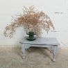 Repose-pied ancien bois peint gris vintage | L'Atelier Imparfait Repose-pied ancien bois peint gris vintage | L'Atelier Imparfait