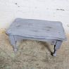 Repose-pied ancien bois peint gris vintage | L'Atelier Imparfait Repose-pied ancien bois peint gris vintage | L'Atelier Imparfait