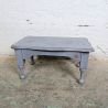 Repose-pied ancien bois peint gris vintage | L'Atelier Imparfait Repose-pied ancien bois peint gris vintage | L'Atelier Imparfait