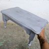 Repose-pied ancien bois peint gris vintage | L'Atelier Imparfait Repose-pied ancien bois peint gris vintage | L'Atelier Imparfait