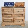 Grainetier ancien 6 tiroirs en bois massif | L'Atelier Imparfait