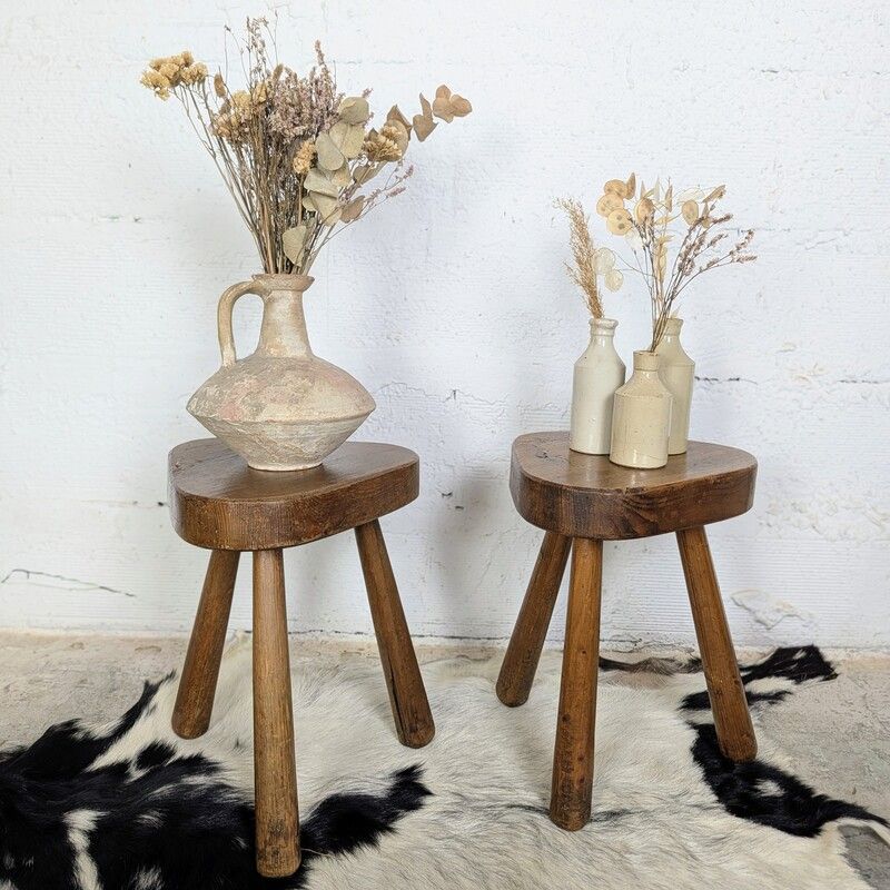 Paire de Tabourets Brutalistes | L'Atelier Imparfait