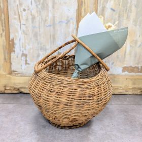 Panier boule en rotin...