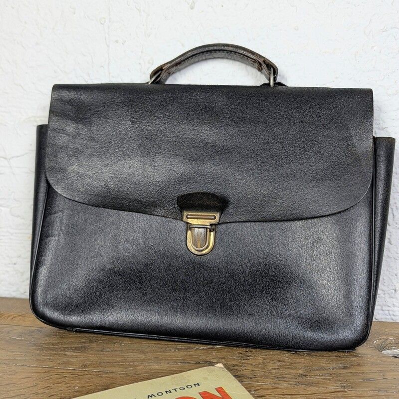 Cartable en Cuir Noir | L'Atelier Imparfait