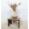 Petit banc repose-pieds en bois patiné | L'Atelier Imparfait