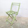 Chaise pliante enfant vintage bois vert patiné | L'Atelier Imparfait Chaise pliante enfant vintage bois vert patiné | L'Atelier Imparfait