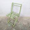 Chaise pliante enfant vintage bois vert patiné | L'Atelier Imparfait Chaise pliante enfant vintage bois vert patiné | L'Atelier Imparfait