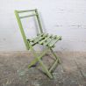 Chaise pliante enfant vintage bois vert patiné | L'Atelier Imparfait Chaise pliante enfant vintage bois vert patiné | L'Atelier Imparfait