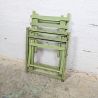 Chaise pliante enfant vintage bois vert patiné | L'Atelier Imparfait Chaise pliante enfant vintage bois vert patiné | L'Atelier Imparfait